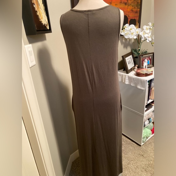 SOLD Olive Green Tank Dress Size Large - Picture 4 of 4